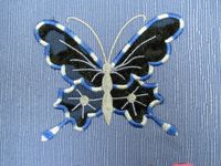 Вышивка " Синяя бабочка"