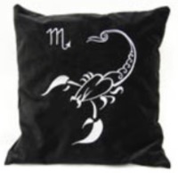 Подушка с вышивкой знаков зодиака